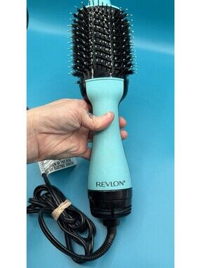 Revlon One Step Hair Dryer Volumizer Hot Air Brush Mint Green GUC